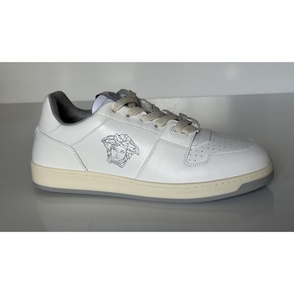 Versace Medusa Men’s White Leather Sneakers 9.5 US (42.5 Eu) 1013377 IT NIB $700 main image 9
